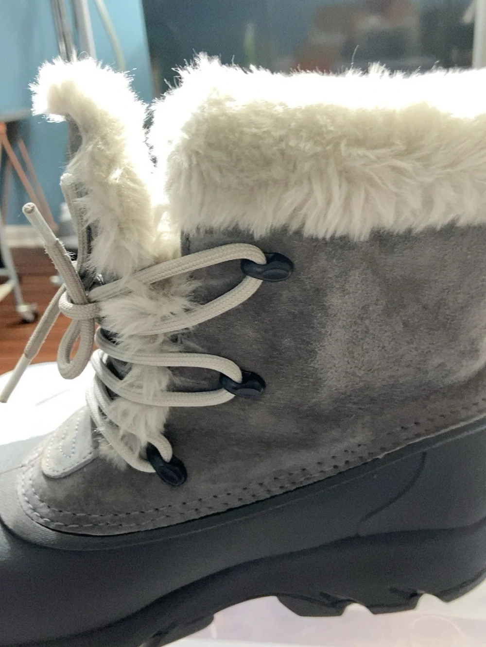 SOREL Snow Angel Lace Waterproof Winter Boots Women’s Size 7 Charcoal Gray
